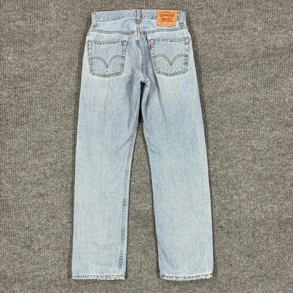Levis 505 Mens Jeans Size 30x32 Light Wash Denim Regular Fit Taper Low Rise